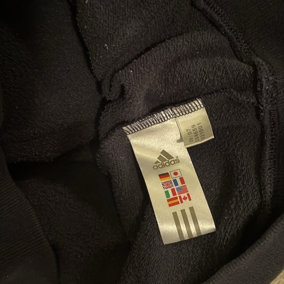 Adidas hoodie men’s large navy blue embroidered excellent condition - Picture 6 of 7